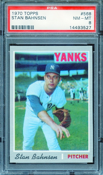 1970 TOPPS 493 LINDY McDANIEL PSA NM-MT 8
