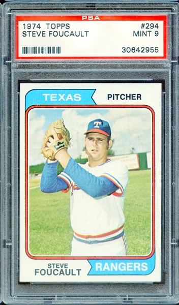 1974 TOPPS 294 STEVE FOUCAULT PSA MINT 9