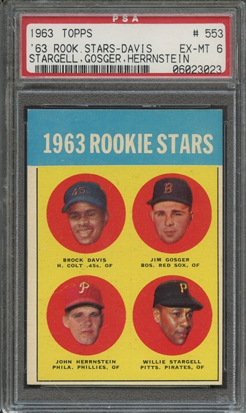 1963 TOPPS 553 1963 ROOKIE STARS PSA EX-MT 6