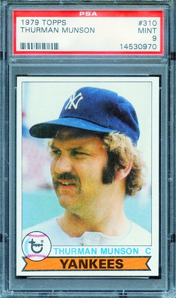 1979 TOPPS 310 THURMAN MUNSON PSA MINT 9