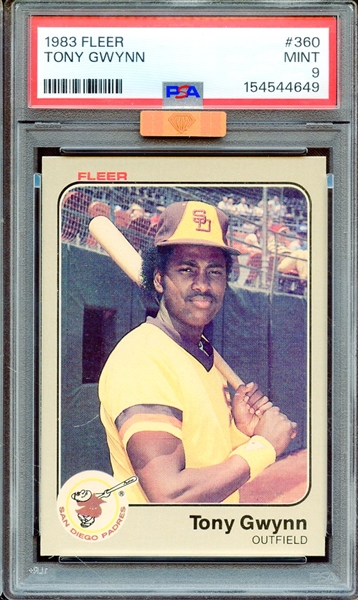 1983 FLEER 360 TONY GWYNN PSA MINT 9 MBA BRONZE
