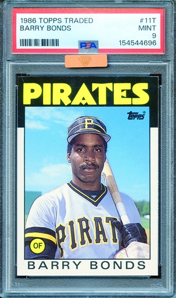 1986 TOPPS TRADED 11T BARRY BONDS PSA MINT 9 MBA BRONZE