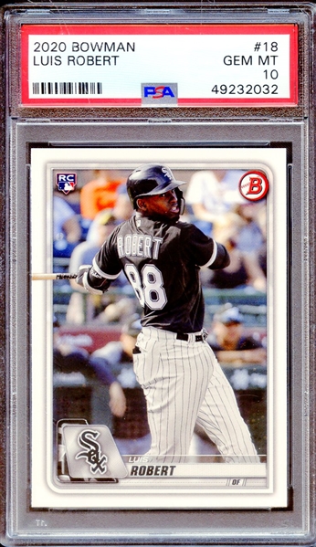 2020 BOWMAN 18 LUIS ROBERT PSA GEM MT 10