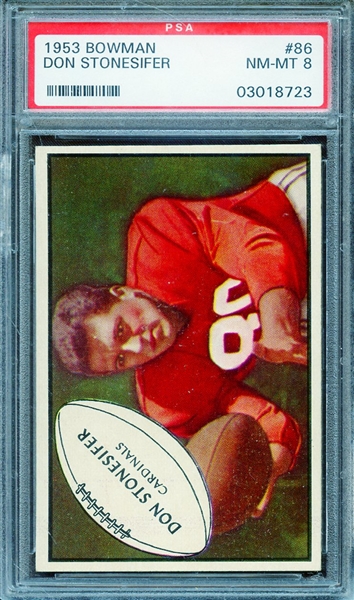 1953 BOWMAN 86 DON STONESIFER PSA NM-MT 8
