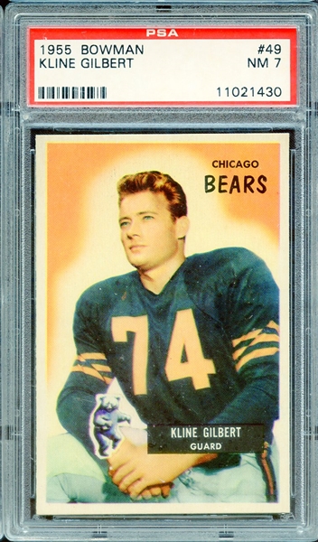1955 BOWMAN 49 KLINE GILBERT PSA NM 7