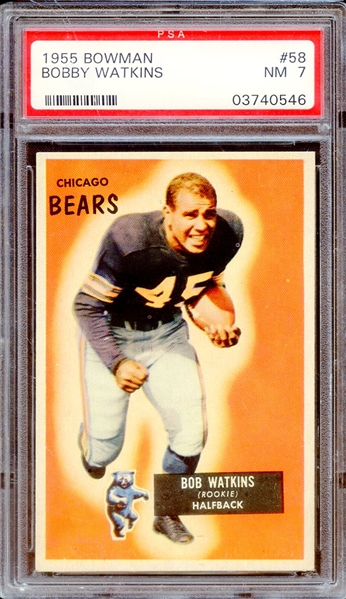 1955 BOWMAN 58 BOBBY WATKINS PSA NM 7