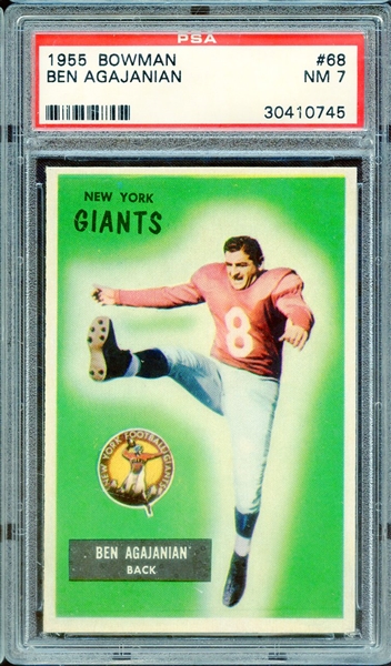1955 BOWMAN 68 BEN AGAJANIAN PSA NM 7