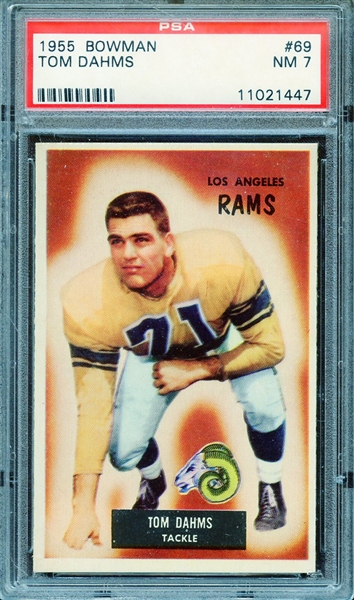 1955 BOWMAN 69 TOM DAHMS PSA NM 7
