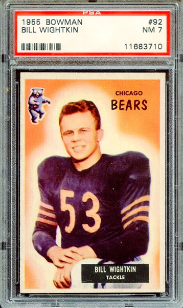 1955 BOWMAN 92 BILL WIGHTKIN PSA NM 7