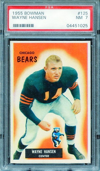 1955 BOWMAN 125 WAYNE HANSEN PSA NM 7