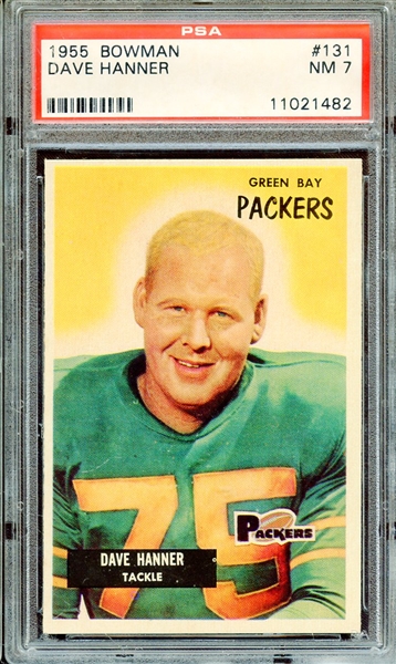 1955 BOWMAN 131 DAVE HANNER PSA NM 7