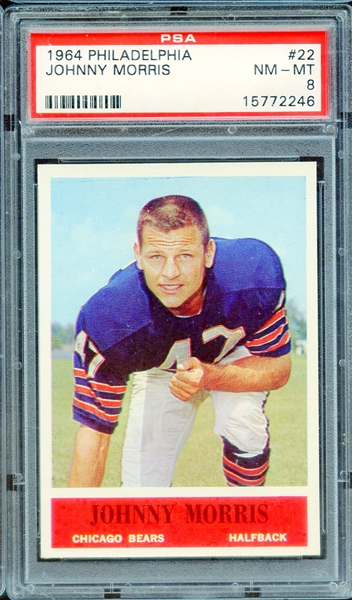 1964 PHILADELPHIA 22 JOHNNY MORRIS PSA NM-MT 8