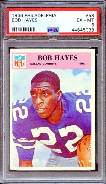 1966 PHILADELPHIA 58 BOB HAYES PSA EX-MT 6