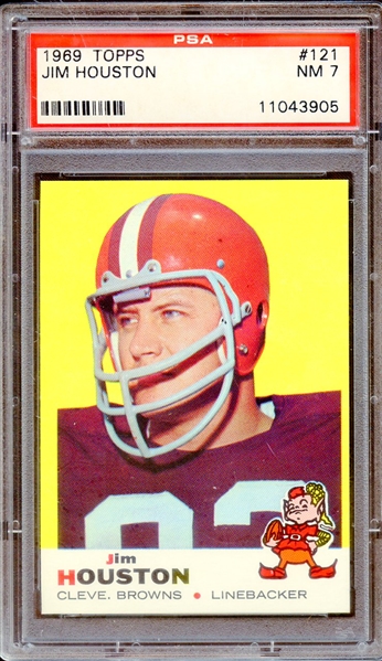1969 TOPPS 121 JIM HOUSTON PSA NM 7