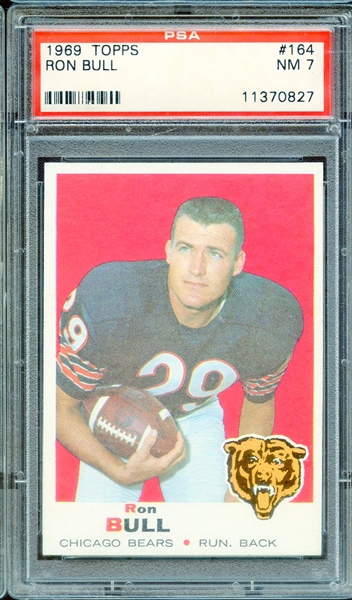 1969 TOPPS 164 RON BULL PSA NM 7