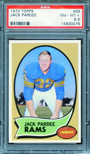 1970 TOPPS 68 JACK PARDEE PSA NM-MT+ 8.5