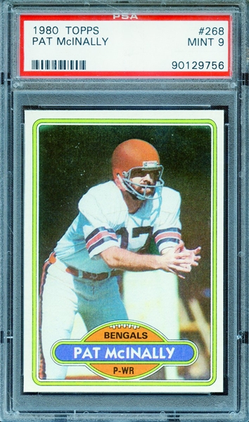 1980 TOPPS 268 PAT McINALLY PSA MINT 9