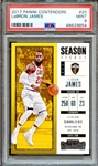 2017 PANINI CONTENDERS 20 LeBRON JAMES PSA MINT 9