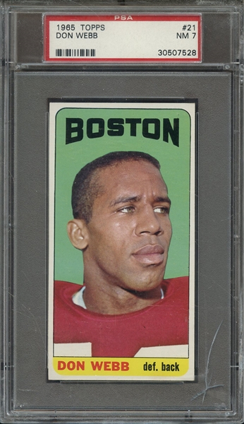 1965 TOPPS 21 DON WEBB PSA NM 7