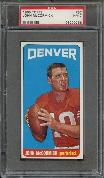 1965 TOPPS 57 JOHN McCORMICK PSA NM 7