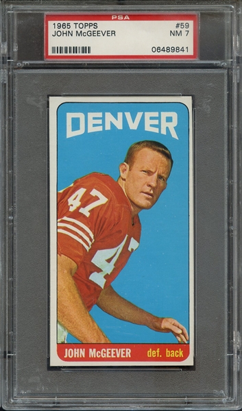 1965 TOPPS 59 JOHN McGEEVER PSA NM 7