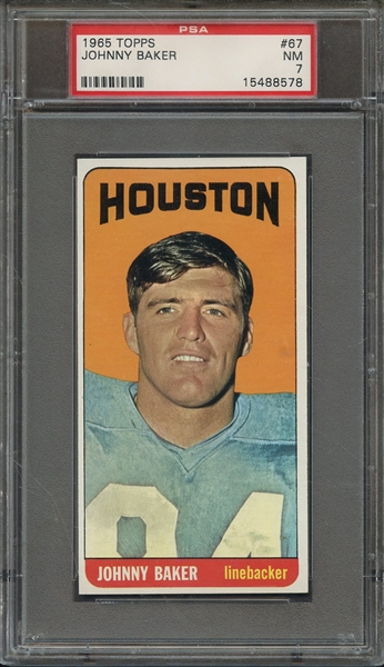 1965 TOPPS 67 JOHNNY BAKER PSA NM 7