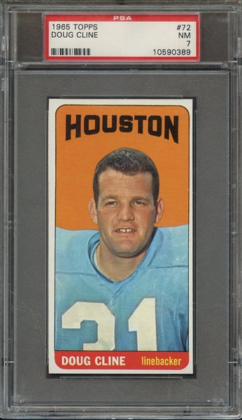 1965 TOPPS 72 DOUG CLINE PSA NM 7