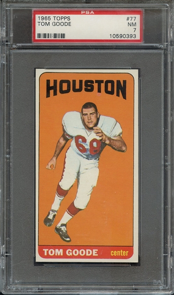 1965 TOPPS 77 TOM GOODE PSA NM 7
