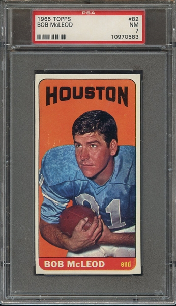 1965 TOPPS 82 BOB McLEOD PSA NM 7