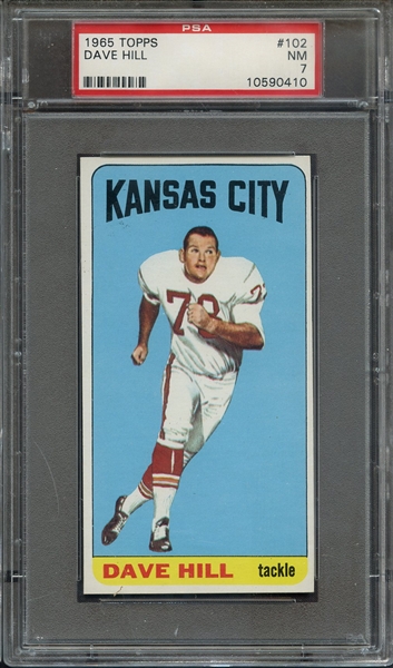 1965 TOPPS 102 DAVE HILL PSA NM 7