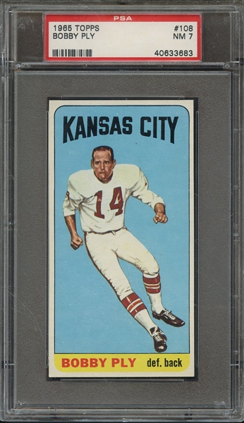 1965 TOPPS 108 BOBBY PLY PSA NM 7