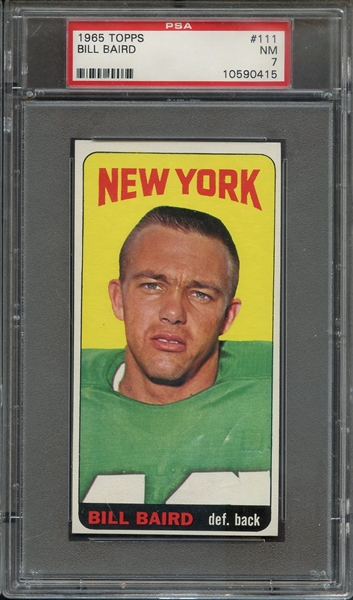 1965 TOPPS 111 BILL BAIRD PSA NM 7