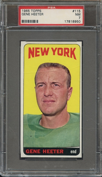1965 TOPPS 115 GENE HEETER PSA NM 7