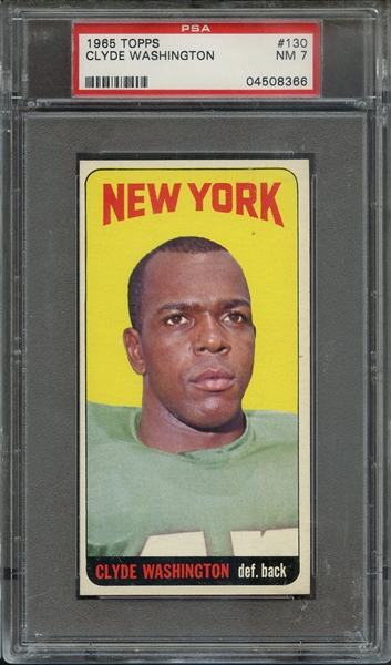 1965 TOPPS 130 CLYDE WASHINGTON PSA NM 7