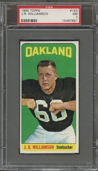 1965 TOPPS 153 J.R. WILLIAMSON PSA NM 7