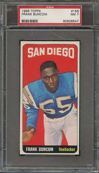 1965 TOPPS 156 FRANK BUNCOM PSA NM 7