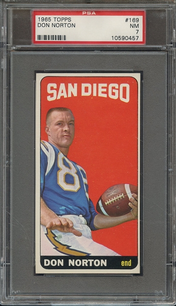 1965 TOPPS 169 DON NORTON PSA NM 7