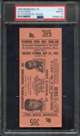 1965 BOXING-FULL TICKET ALI VS. LISTON: ORANGE MUHAMMAD ALI 1ST ROUND KO PSA GEM MT 10