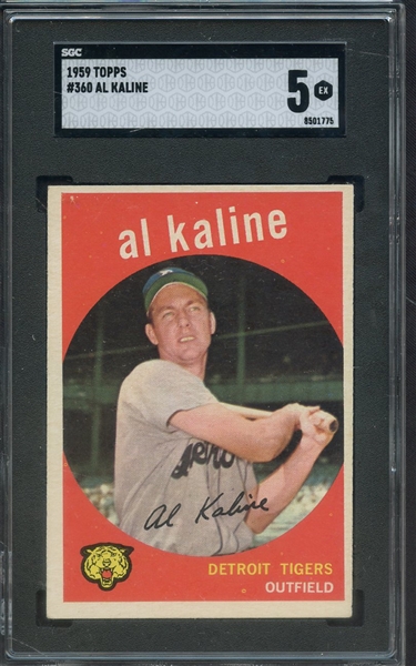 1959 TOPPS 360 AL KALINE SGC EX 5