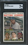 1964 TOPPS 7 NL BATTING LEADERS CLEMENTE AARON SGC NM 7