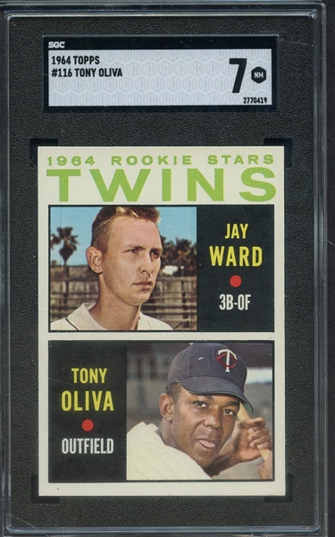 1964 TOPPS 116 TONY OLIVA SGC NM 7