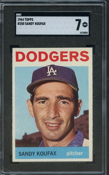 1964 TOPPS 200 SANDY KOUFAX SGC NM 7