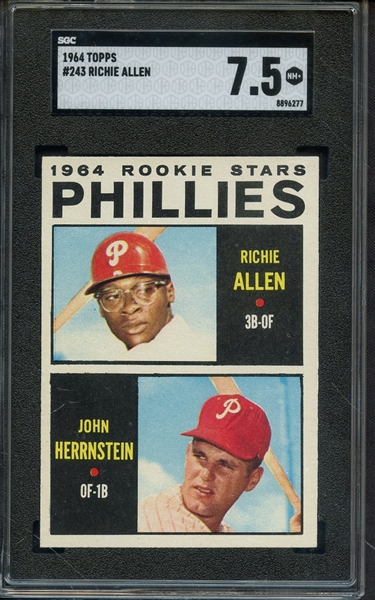 1964 TOPPS 243 RICHIE ALLEN RC SGC NM+ 7.5