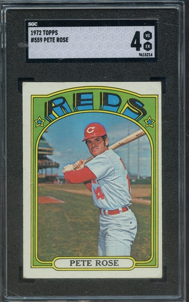 1972 TOPPS 559 PETE ROSE SGC VG-EX 4