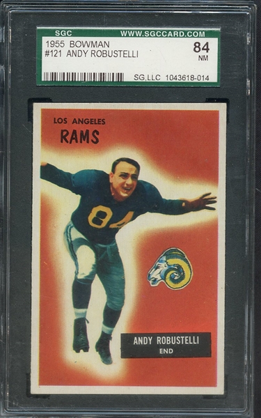 1955 BOWMAN 121 ANDY ROBUSTELLI SGC NM 84