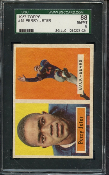 1957 TOPPS 19 PERRY JETER SGC NM/MT 88 / 8