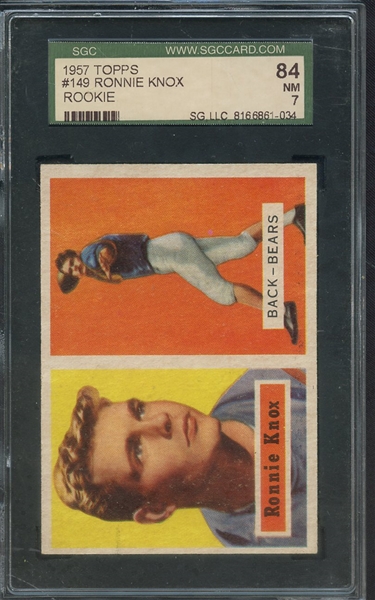 1957 TOPPS 149 RONNIE KNOX SGC NM 84 / 7