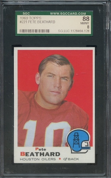 1969 TOPPS 221 PETE BEATHARD SGC NM/MT 88 / 8