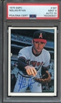 1975 SSPC 187 SIGNED NOLAN RYAN PSA MINT 9 PSA/DNA AUTO 10