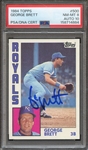 1984 TOPPS 500 SIGNED GEORGE BRETT PSA NM-MT 8 PSA/DNA AUTO 10